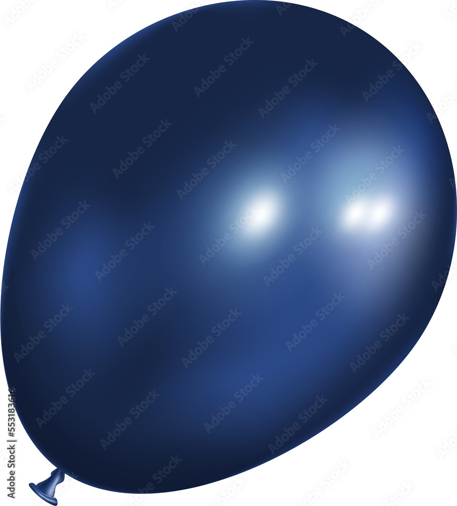 3D blue balloon