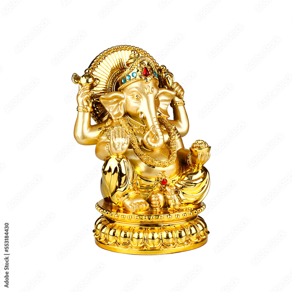 Hindu goddess Ganesha on a white background Hindu goddess Ganesha on a white background