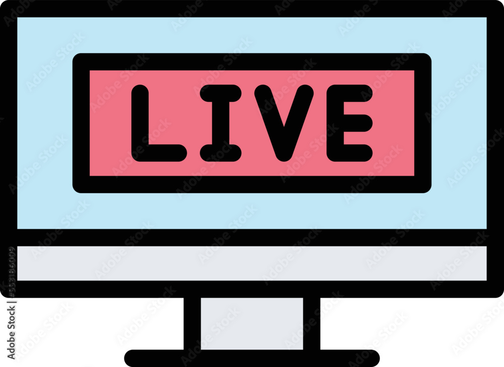 Live Stream Vector Icon Design Illustration Live Stream Vector Icon Design Illustration