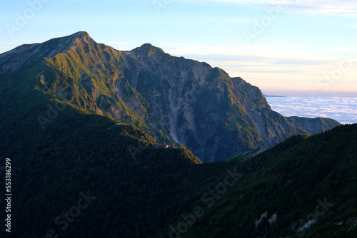 【北アルプス】爺ヶ岳稜線から見る鹿島槍ヶ岳