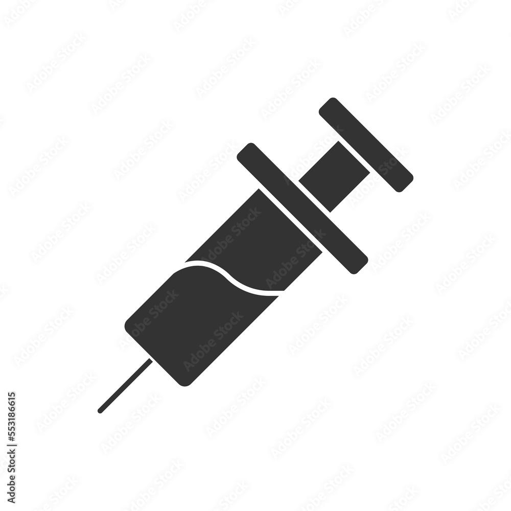 Syringe filled universal icon ui ux element sign.