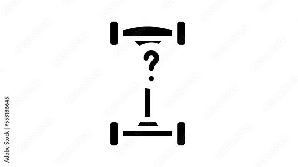 undercarriage car vehicle moving glyph icon animation undercarriage car vehicle moving glyph icon animation