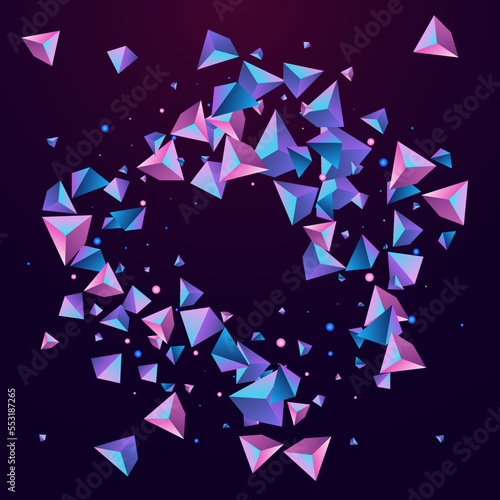 Holographic Crystal Vector Dark Violet