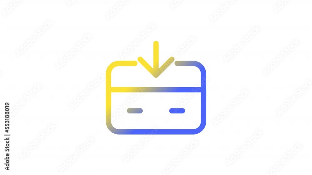 Transaction Loop Icon Animated receive gradient ui icon. Money transaction. Seamless loop HD ...