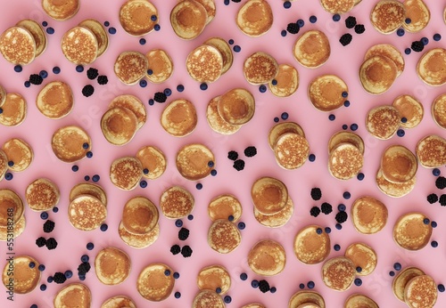 Photos Pancakes pattern top view