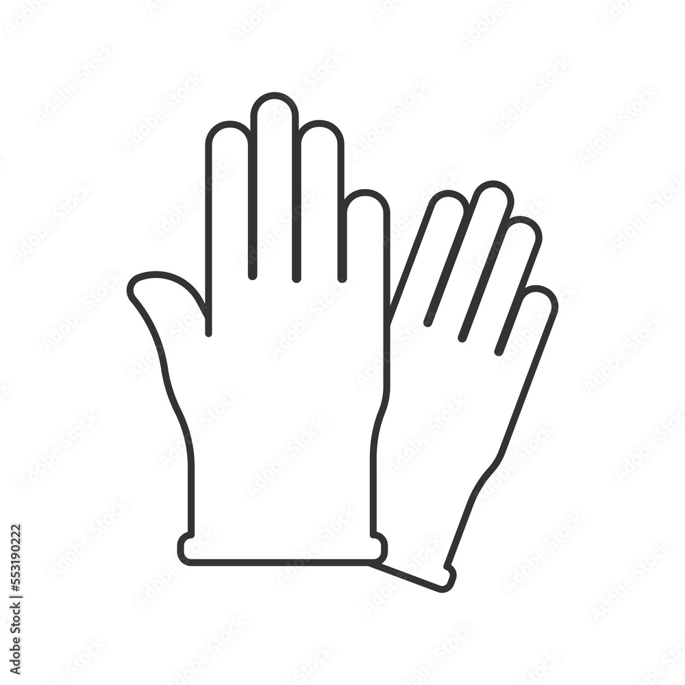 Obraz premium Glove line universal icon ui ux element sign.