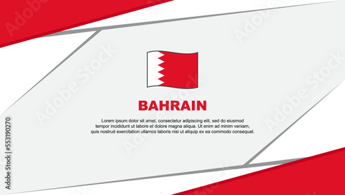 Free Download Bahrain Flag Abstract Background Design Template. Bahrain Independence Day Banner Cartoon Vector Illustration. Bahrain Design - GFXLoad
