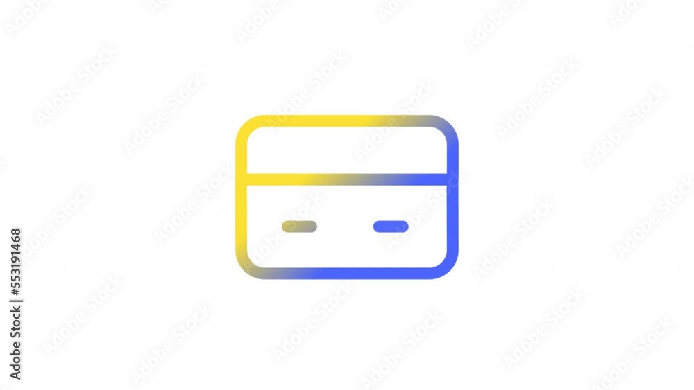 Animated card gradient ui icon set. Electronic money. Seamless loop HD video with alpha channel on transparent background. Line color user interface symbol motion graphic animation Animated card gradient ui icon set. Electronic money. Seamless loop HD video with alpha channel on transparent background. Line color user interface symbol motion graphic animation