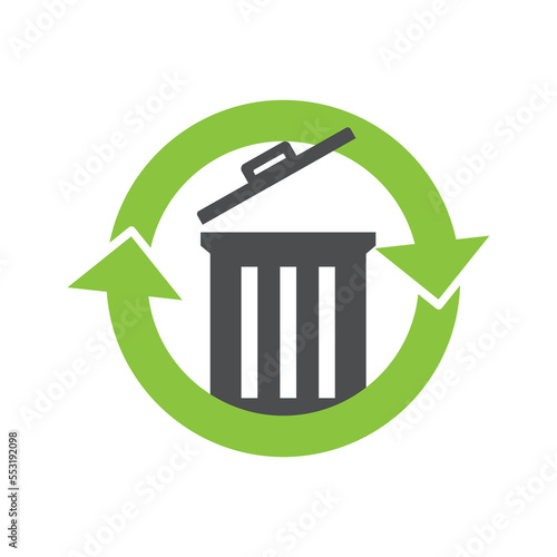 ecology green icons set on white background