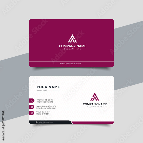 business card white and red Corporate Professional