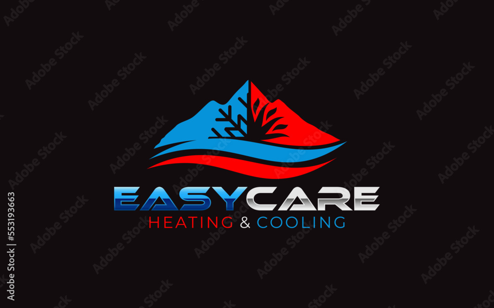 Illustration graphic vector of plumbing, heating, and cooling service company logo design template.