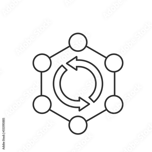 Sprint planning line universal icon ui ux element sign.