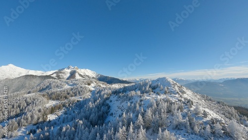 Summit of an alpine hill covered in rime ice © Benjamin