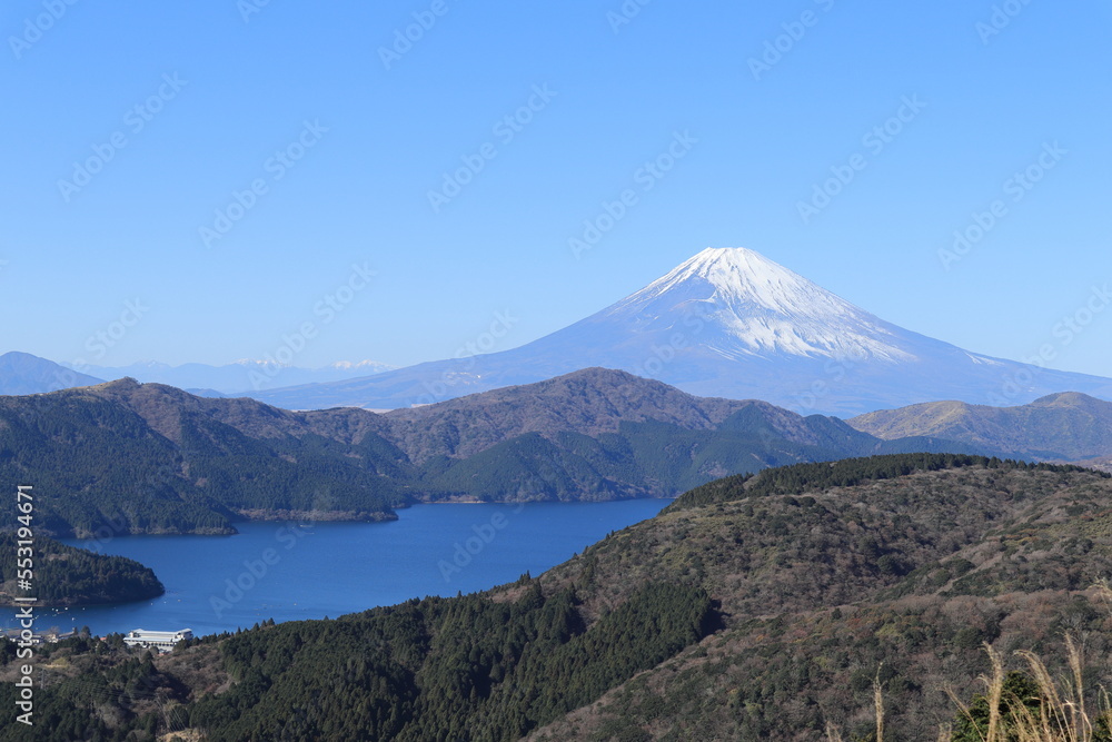 大観山からの富士山,芦ノ湖