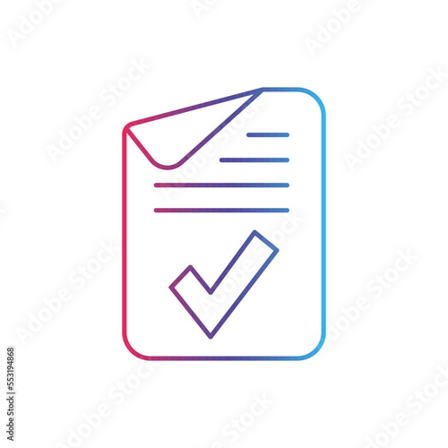 Guideline line gradient universal icon ui ux element sign.