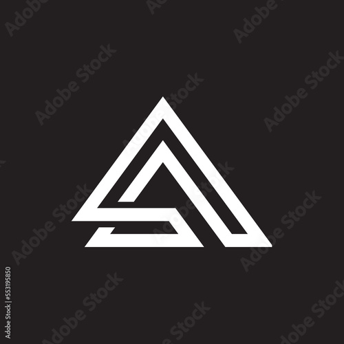 nitial letter sa logo design template sa letter vector image