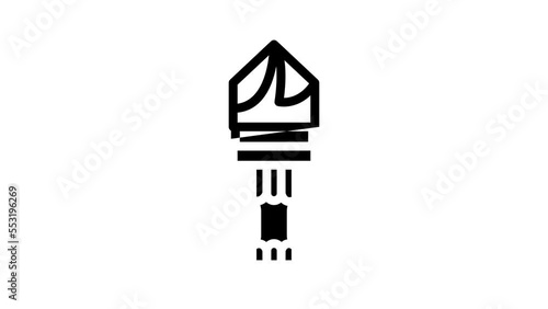 countersink drill bit line icon animation