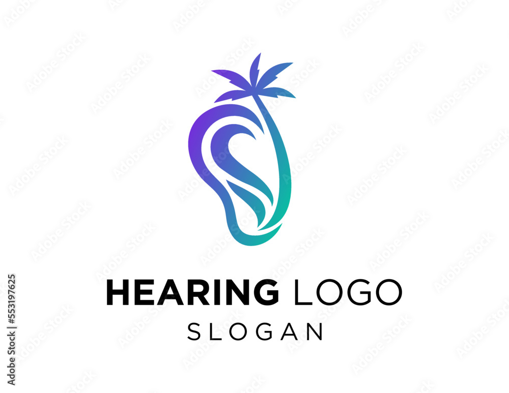 Fototapeta premium Logo design about Hearing on white background. created using the CorelDraw application.