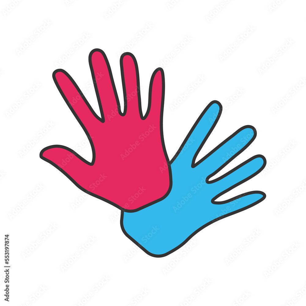 Glove two color universal icon ui ux element sign. Glove two color universal icon ui ux element sign.
