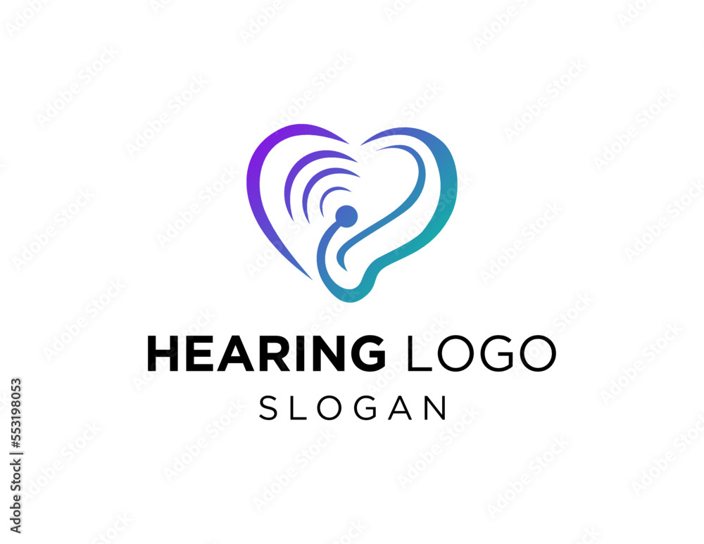Logo design about Hearing on white background. created using the CorelDraw application.