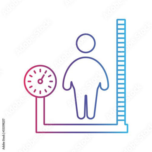 Body index line gradient universal icon ui ux element sign.
