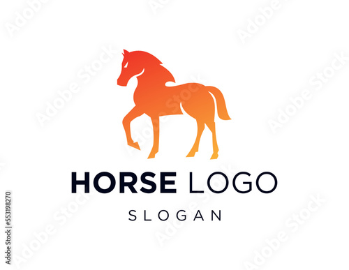 Logo design about Horse on white background. created using the CorelDraw application.