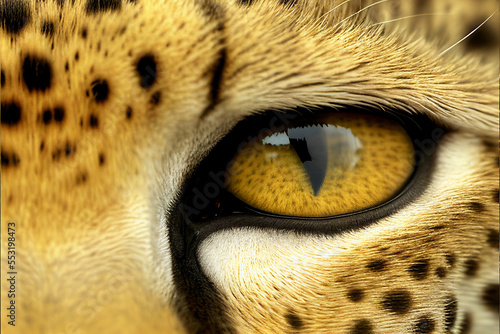 closeup of wild cheetah eye photo