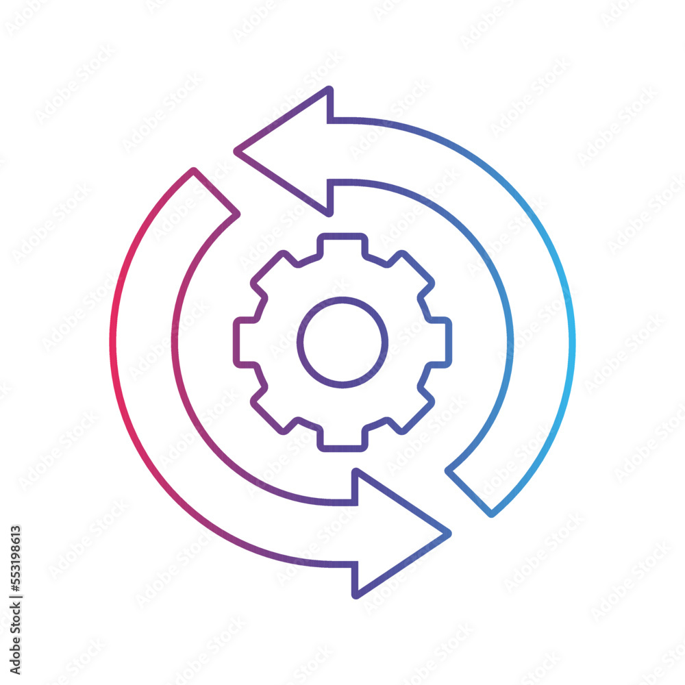 Agile gradient universal icon ui ux element sign. Agile gradient universal icon ui ux element sign.