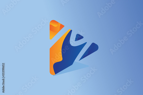3d graphic of a symbol play for music
