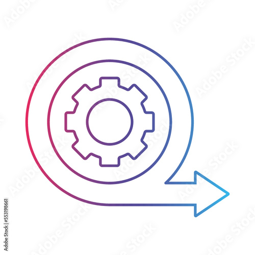 Agile gradient universal icon ui ux element sign.