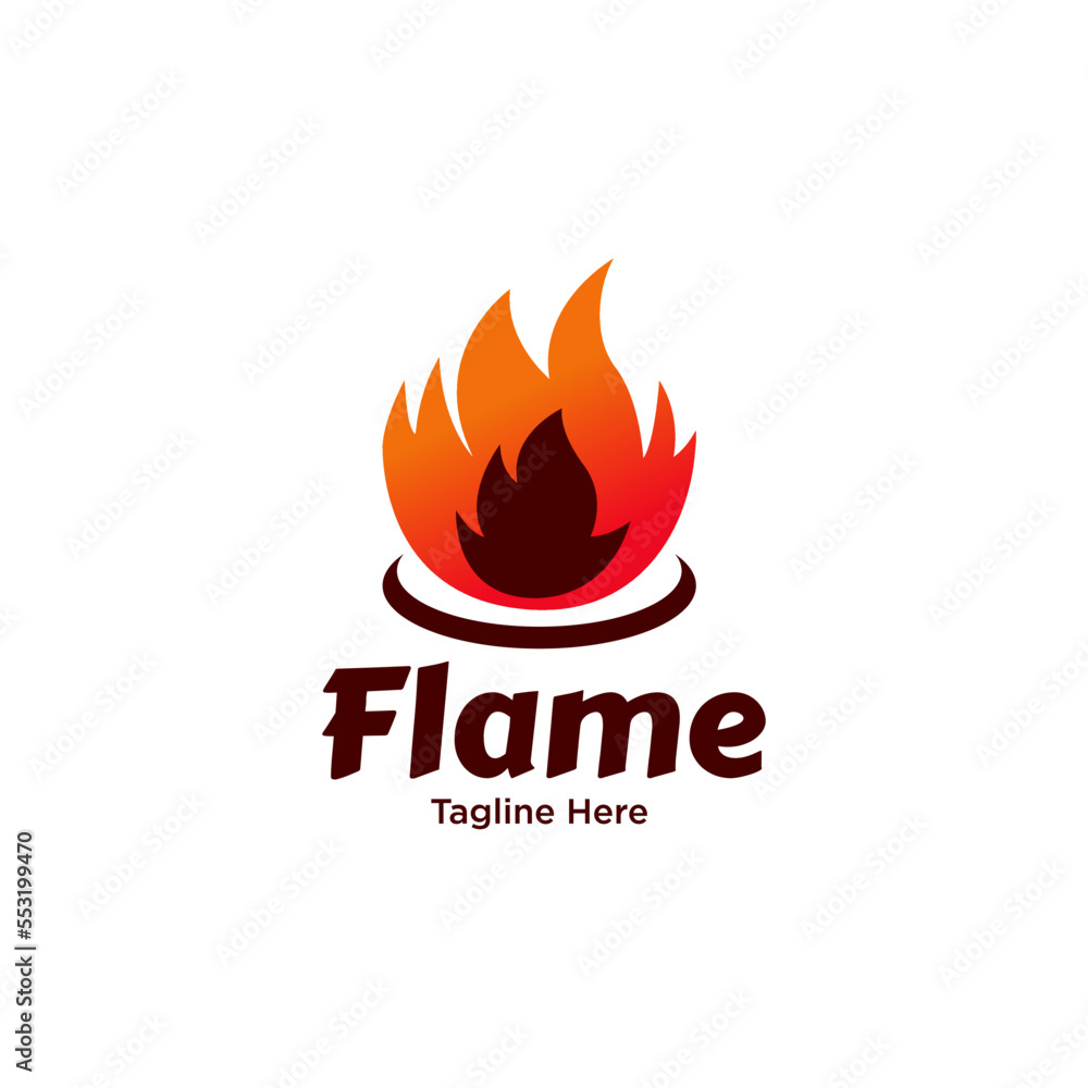Fire Flame Logo design vector template. Creative Burn Fire Logo concept icon. Fire Flame Logo design vector template. Creative Burn Fire Logo concept icon.