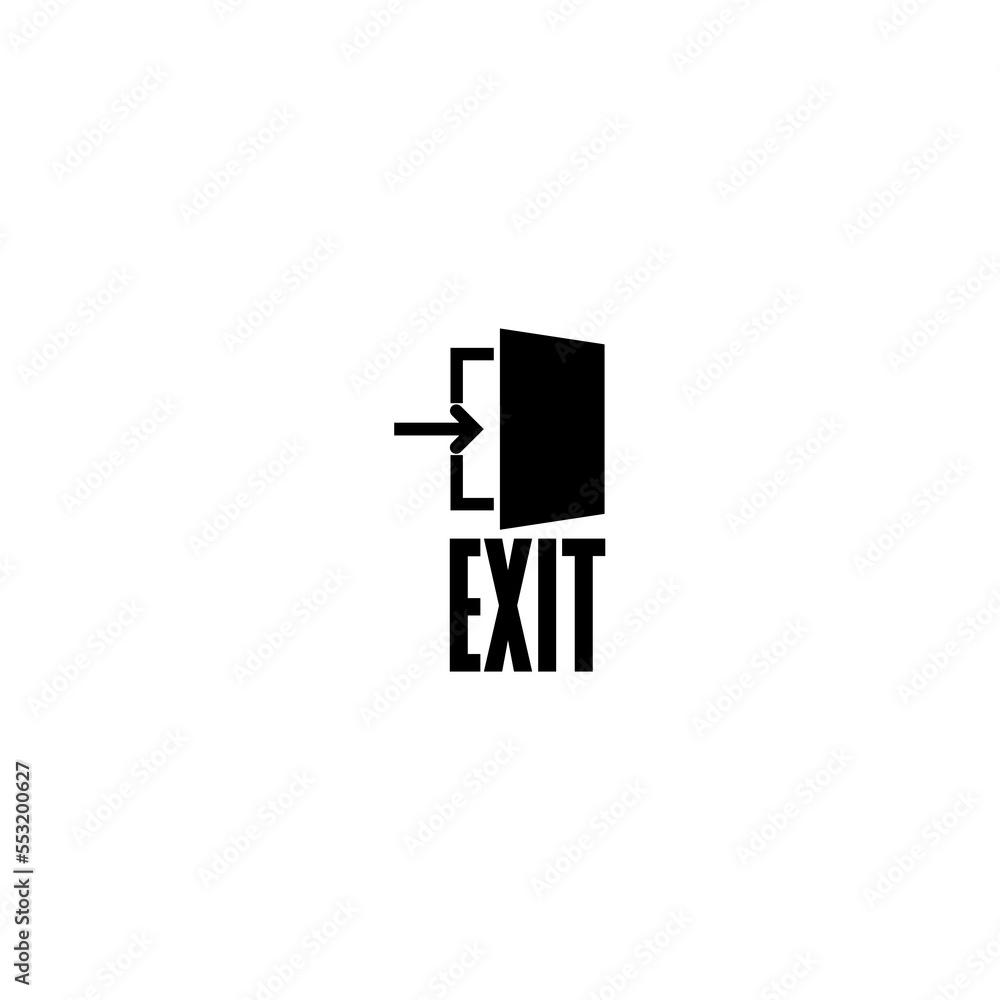 Exit sign icon. Exit sign icon.