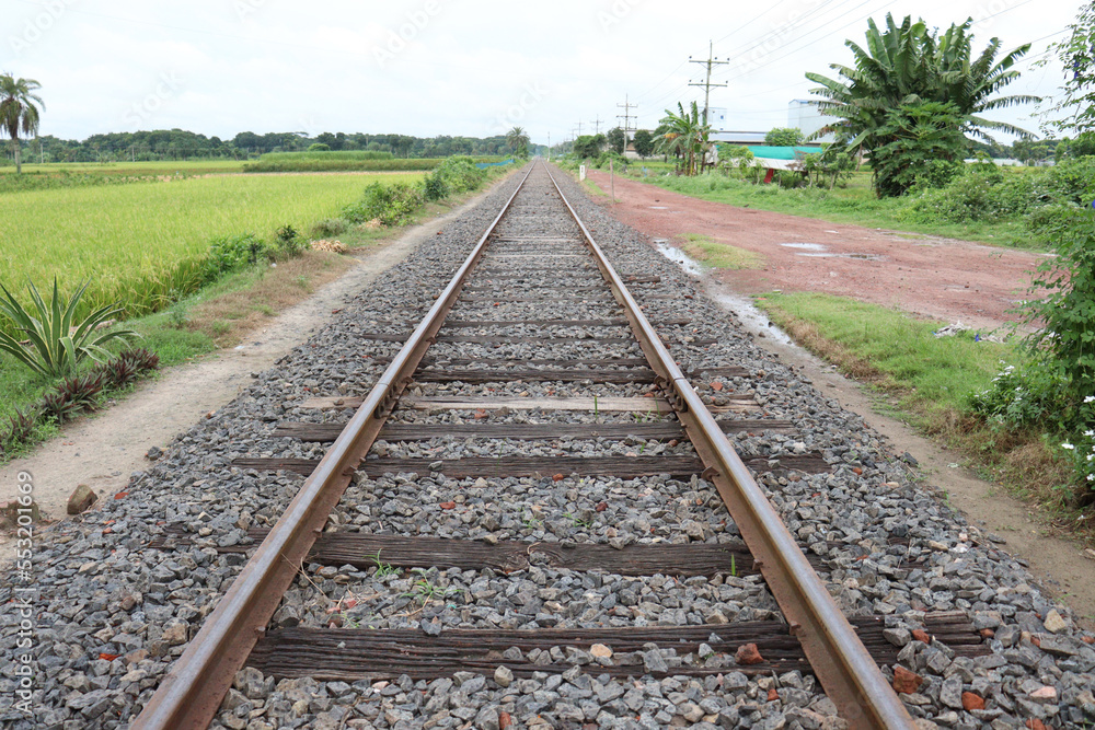 Narrow gauge railway on ground