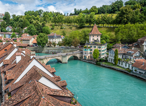 View over river Aare in Bern, capital of Switzerland