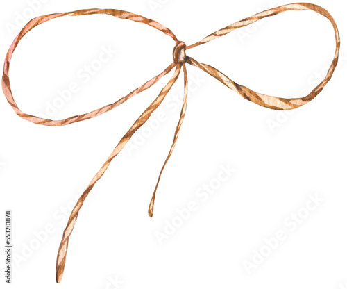 Vintage rope bow transparent png