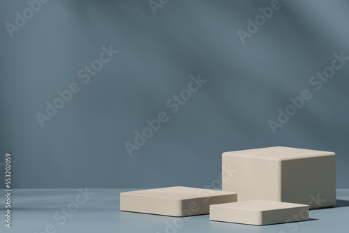 Scene with a podium for product presentation, 3d rendering