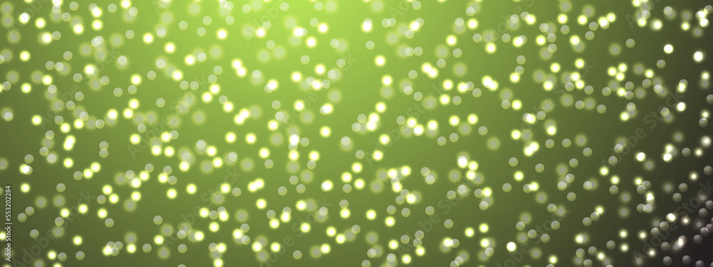 Abstract festive bokeh light background. Green bokeh lights, Holiday concept and celebration background. you can used for New Year, Anniversary, Wedding, Birthday, banner, party and many more.