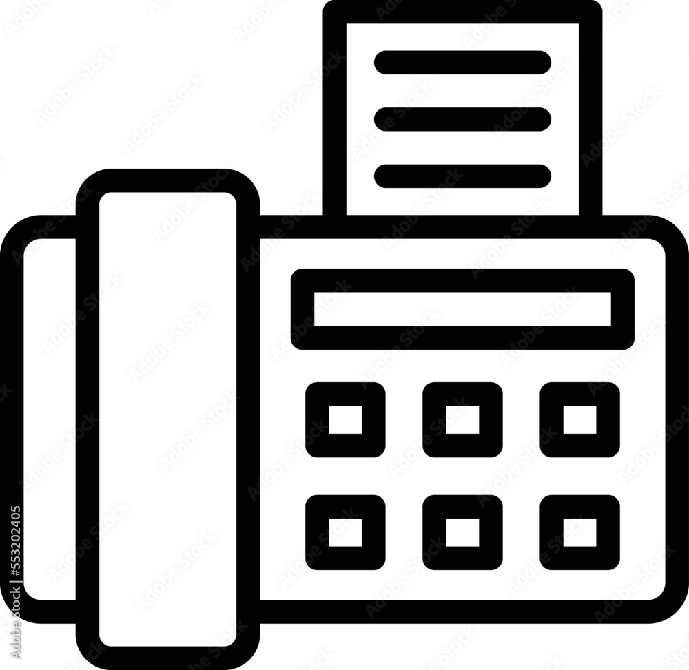 Fax Machine Vector Icon Design Illustration Fax Machine Vector Icon Design Illustration
