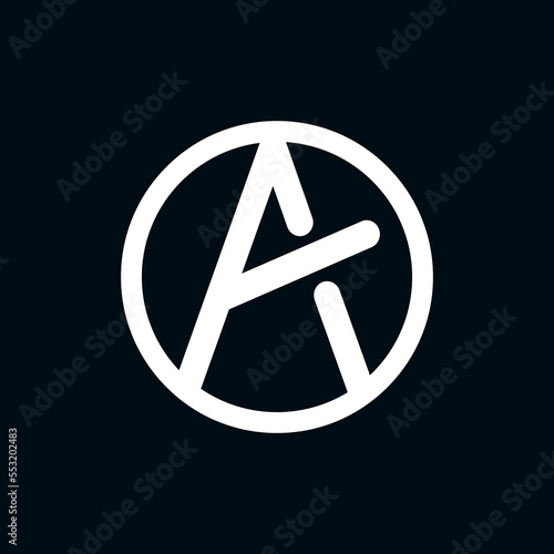 Free Download Logo A in circle shape. Circle symbol A for logo. creative and minimal design logotype. vector eps10 - GFXLoad