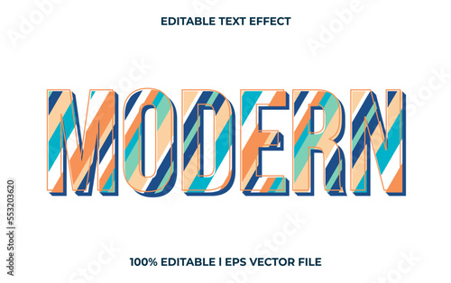 Modern editable text effect, modern lettering typography font style, colorful 3d text for tittle