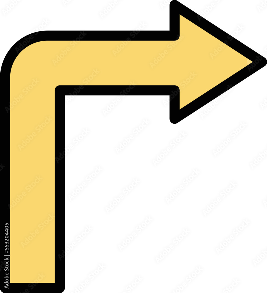 Turn right Vector Icon Design Illustration