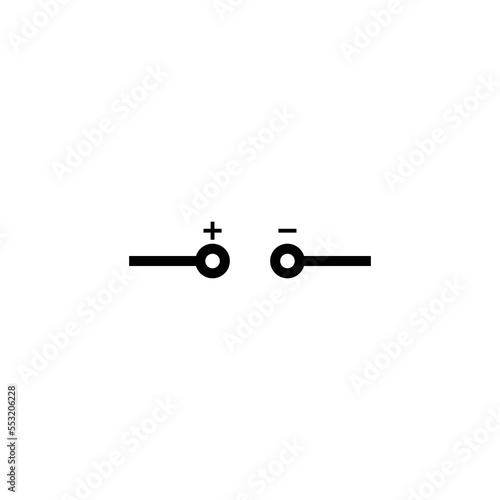 direct current icon vector. direct current symbol, direct current sign