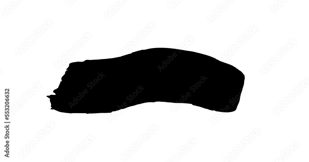Black watercolor stroke brush isolated on white Black watercolor stroke brush isolated on white