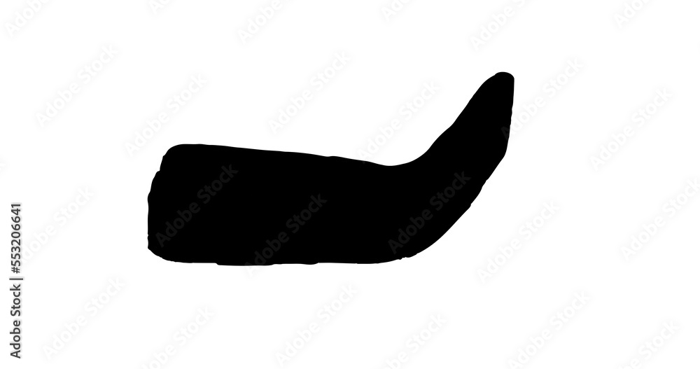 Abstract black stroke brush for painting isolated on white backdrop Abstract black stroke brush for painting isolated on white backdrop