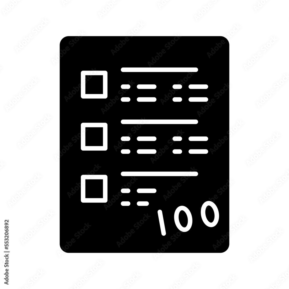 Test paper icon Test paper icon