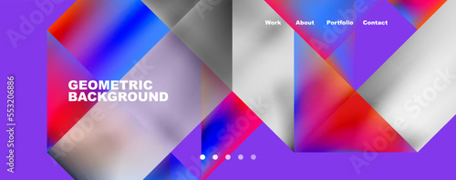Trendy minimal geometric composition abstract background. Triangle fluid bright colors backdrop. Vector Illustration For Wallpaper, Banner, Background, Card, Book Illustration, landing page
