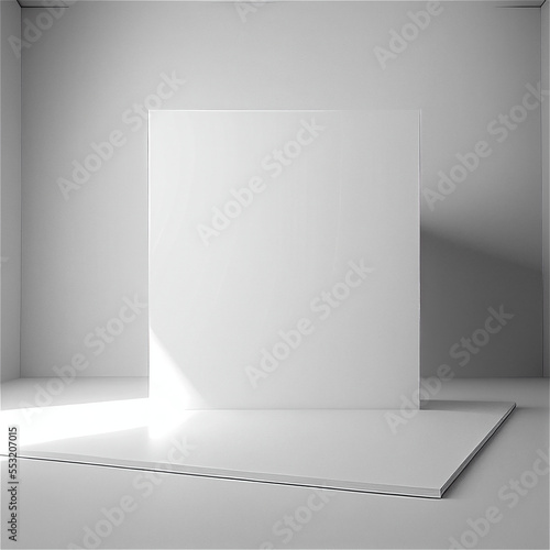 Empty White Product Stage, Product Background, Professional Studio Photography © Texture