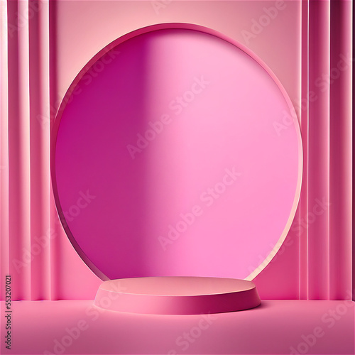 Light Pink Empty Product Stage, Product Background, Professional Studio Photography © Texture