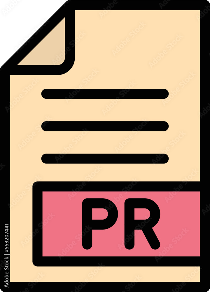 PR Vector Icon Design Illustration PR Vector Icon Design Illustration