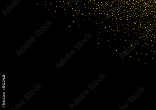 Golden Splash Happy Vector Black Background.